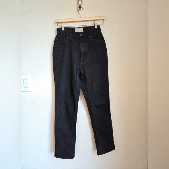 Everlane The Original Curvy Cheeky Jean Straight Coal Black Sz 24 - Picture 2 of 16
